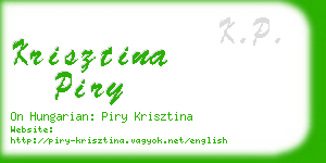 krisztina piry business card